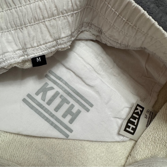 KITH NYC sz M Womens Jogger Sweatpants Logo Pants Drawstring Heather Cotton - Picture 3 of 7